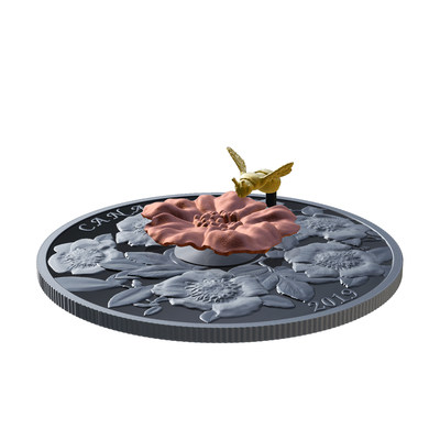 加拿大皇家造幣廠「大黃蜂與花朵」錢幣吸睛