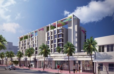 盛石集團熱烈慶祝moxy-邁阿密南灣萬豪飯店已完成垂直建設