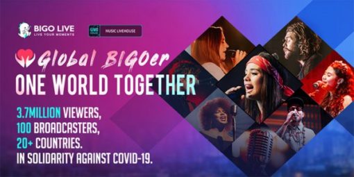 bigo-live線上音樂籌款活動成功募得10萬美元