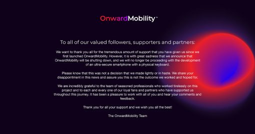 黑莓機復活機會「霉」了？！onwardmobility宣布關閉公司且停止5g-blackberry開發項目