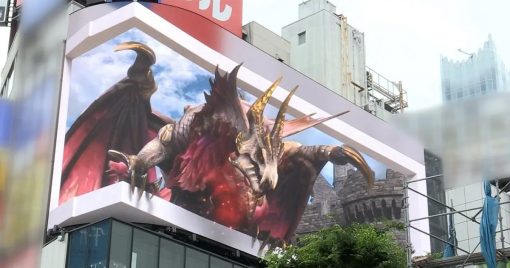 《魔物獵人-崛起：破曉》的「爵銀龍」在現身新宿！？等身大的3d高傲古龍迫近！