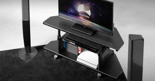 安裝在「角落」，即使台面位置不多都可以放到的電視台bauhutte「adjustable-corner-tv-stand」登場！