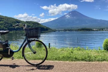 [山梨]富士山和河口湖遊覽河口湖周圍的“自行車租賃”♪