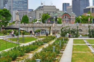 去可以欣賞大阪市中心綠洲綠意的公園吧